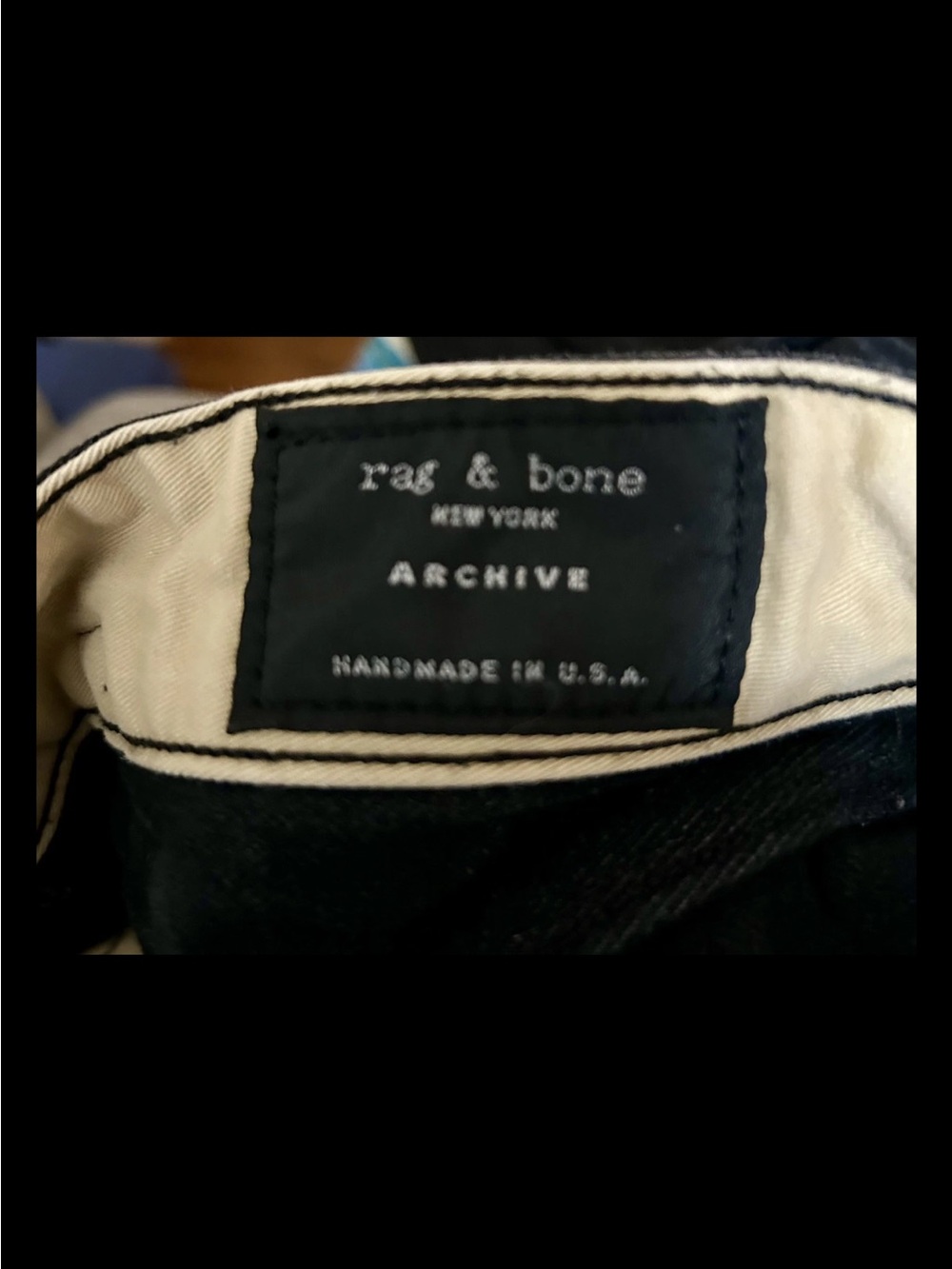 Rag&bone Men's Raw Selvedge black jeans size 31 made in the USA - Picture 9 of 9